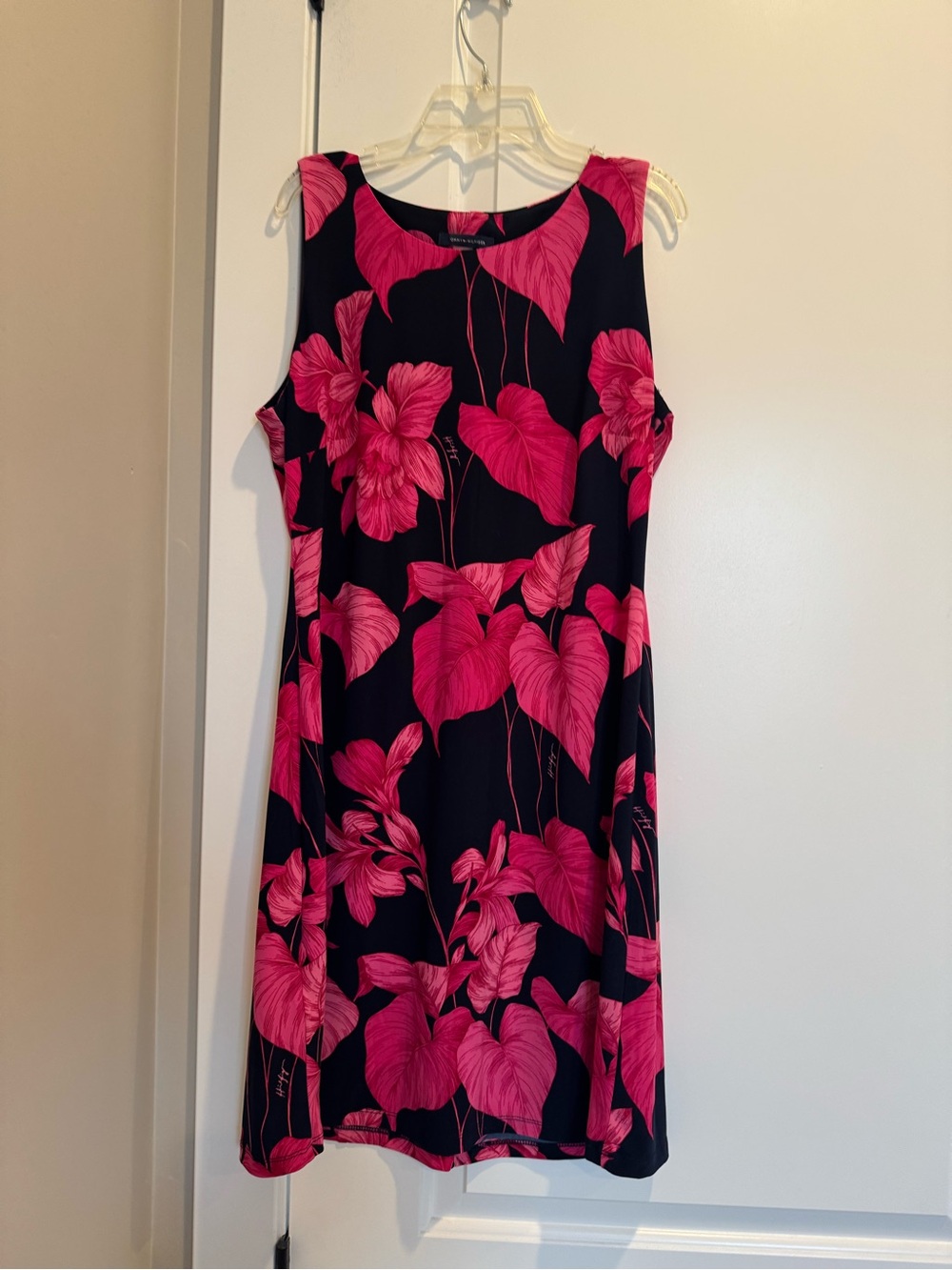 Tommy Hilfiger Navy Dress with Bold Pink Floral Print